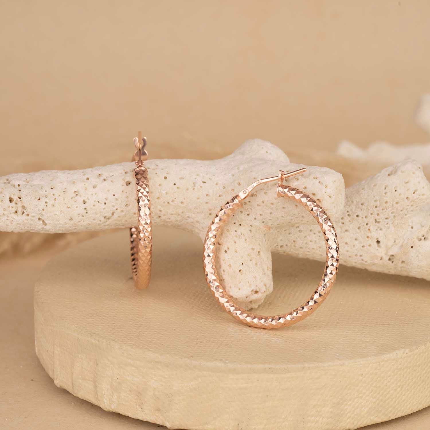 Rose Gold Hoops