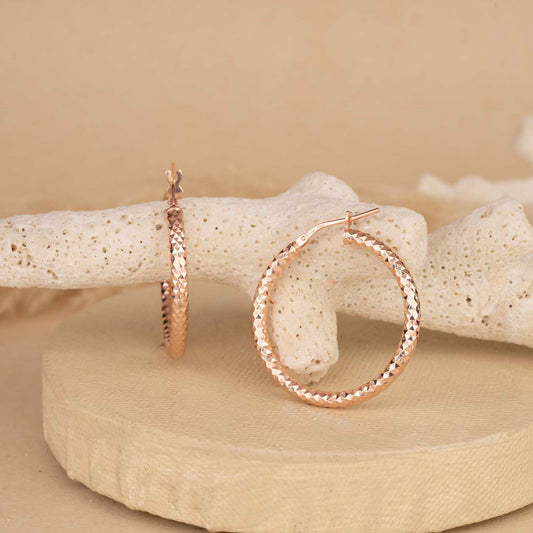Rose Gold Hoops