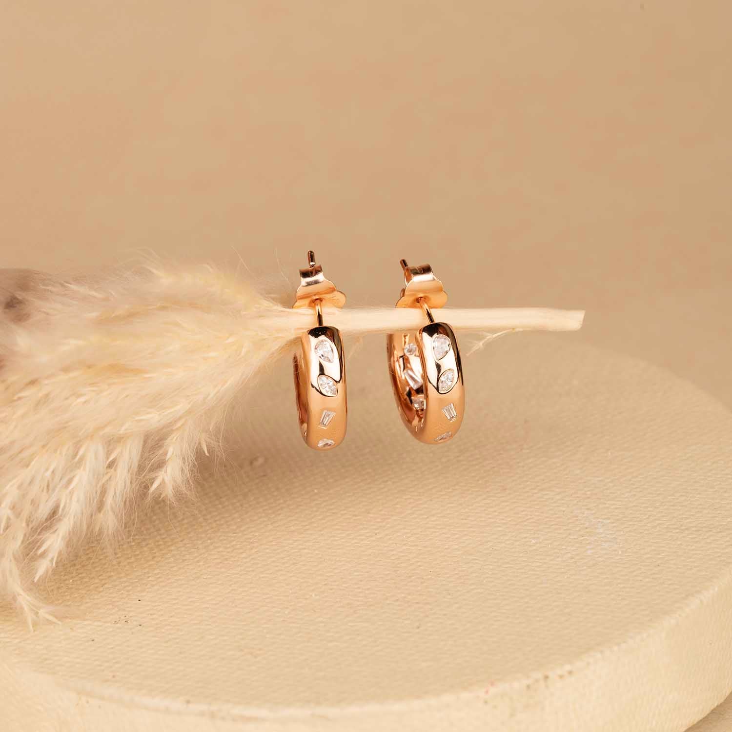 Rose Gold Hoops