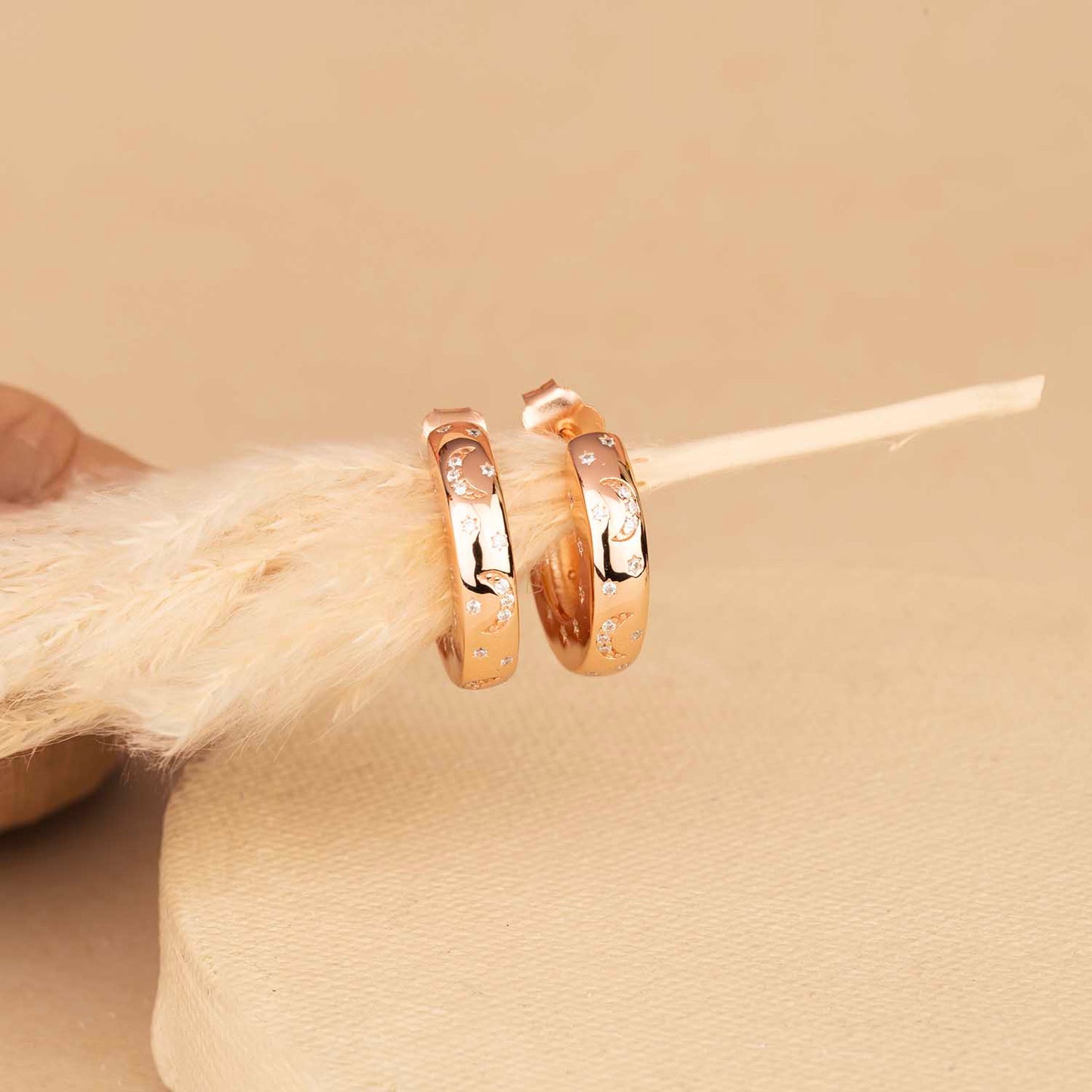 Rose Gold Hoops