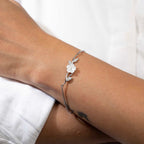 Elegant Silver Floral Bracelet