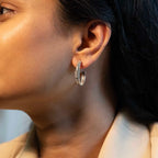 Silver CZ Hoops