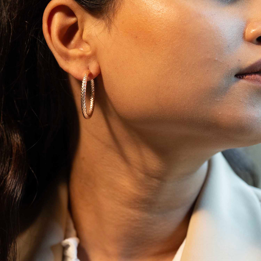 Rose Gold Hoops