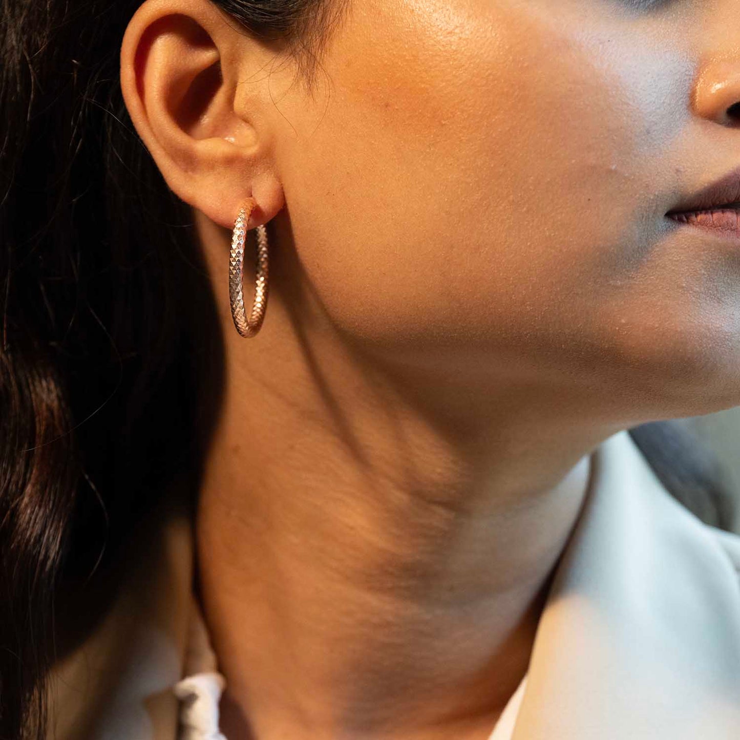 Rose Gold Hoops