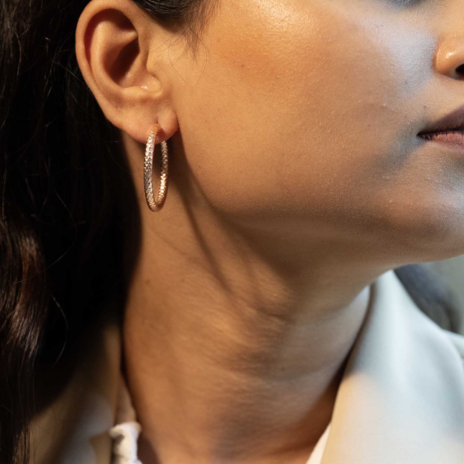 Rose Gold Hoops