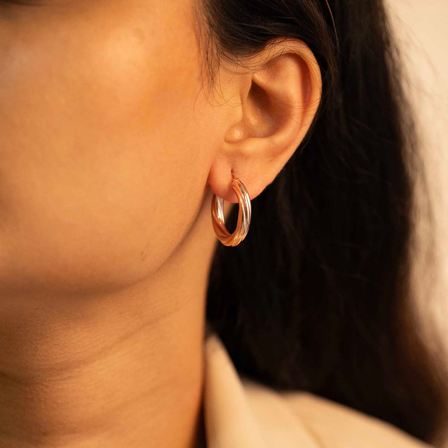 Rose Gold Hoops