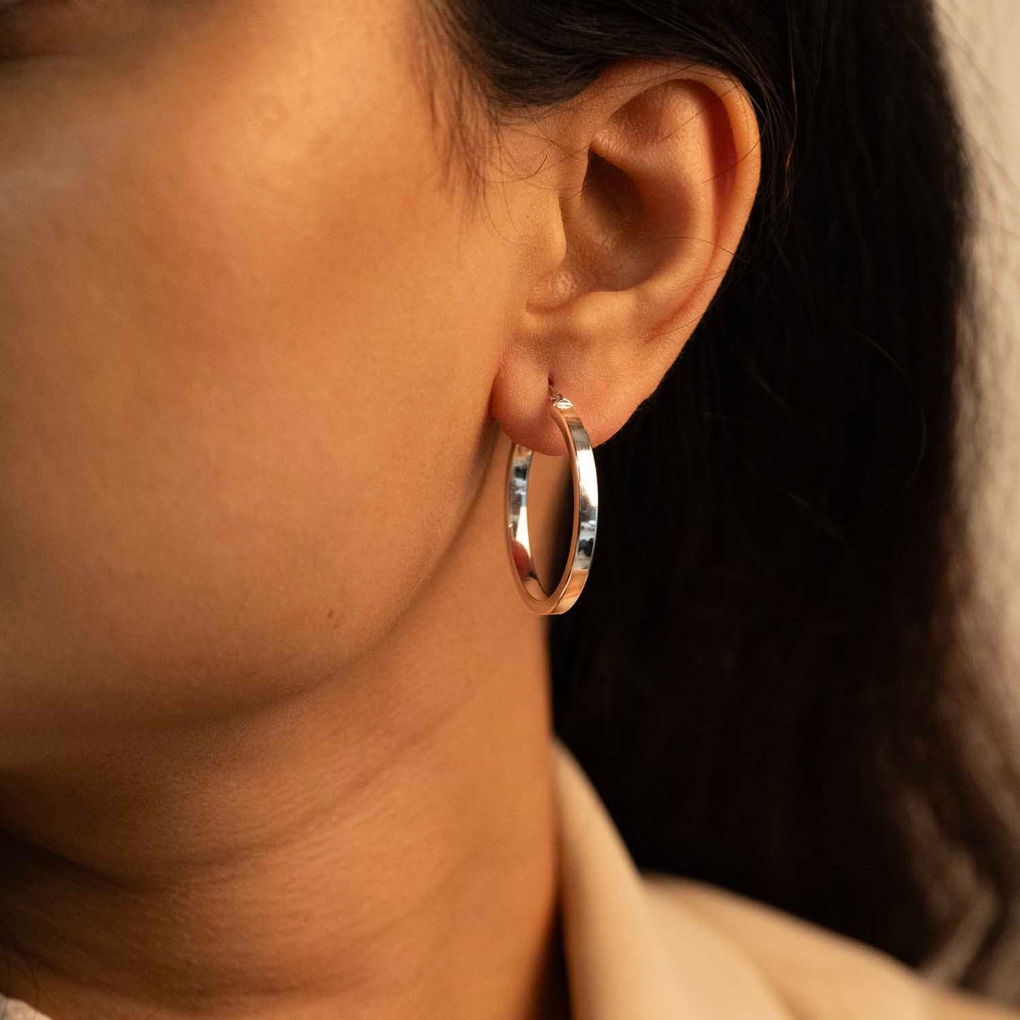 Silver Hoops