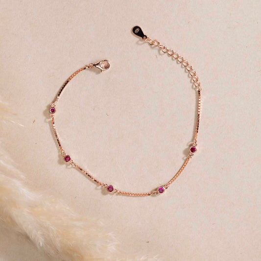 minimal Rose Gold Bracelet