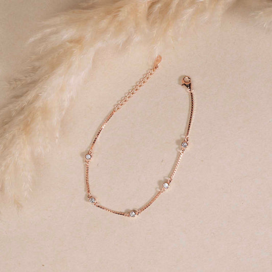 minimal Rose Gold Bracelet