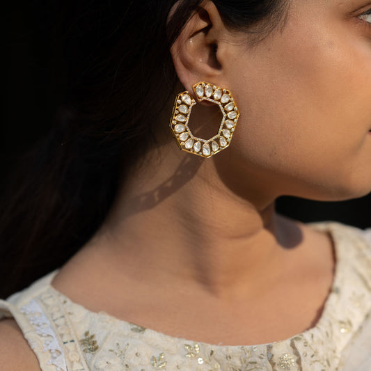 Polki Kundan Earrings