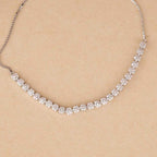 Floral CZ Silver Bracelet