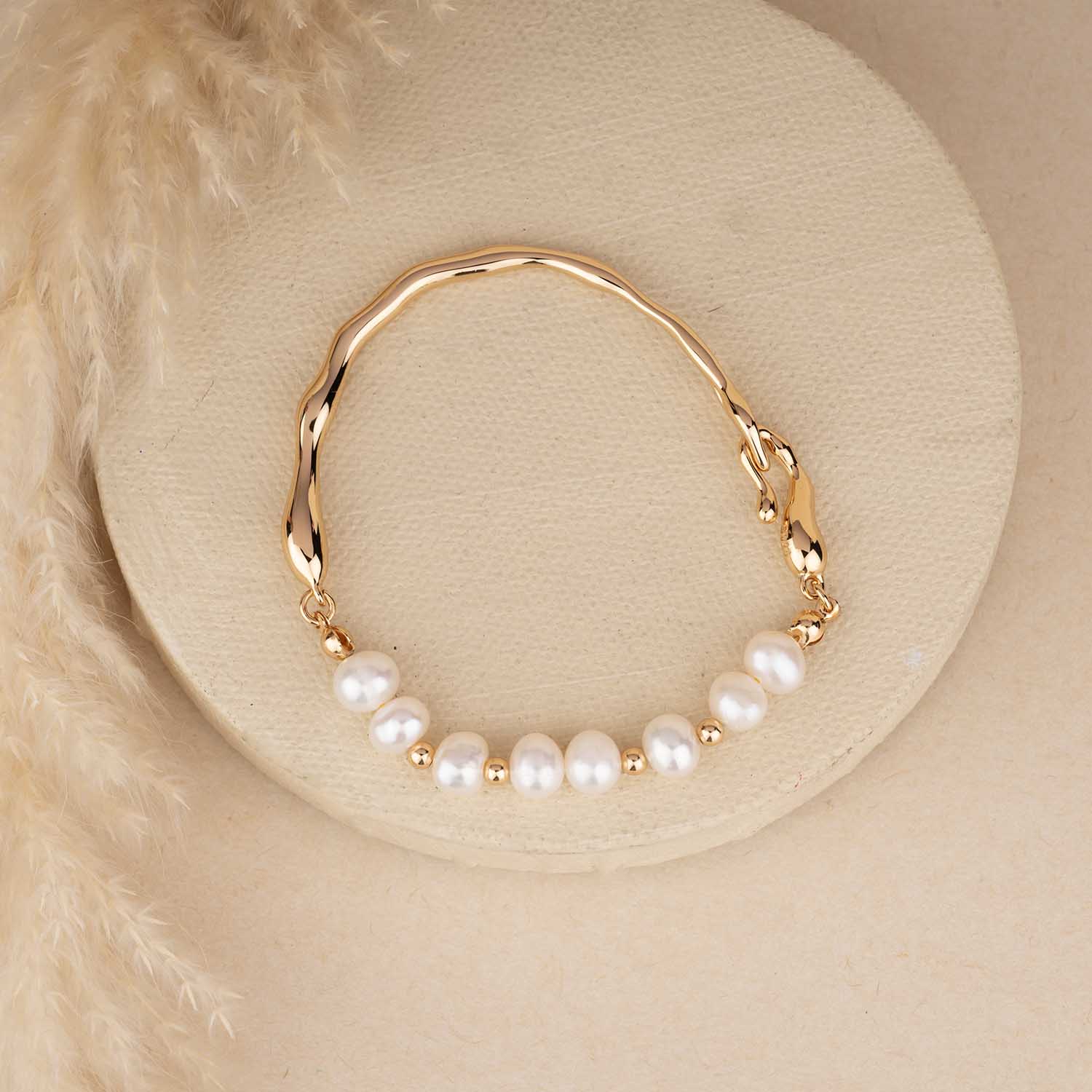 Gold Pearl Bracelet