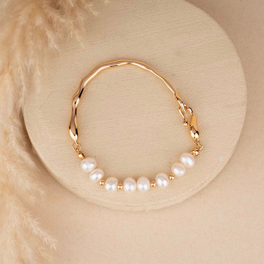 Gold Pearl Bracelet
