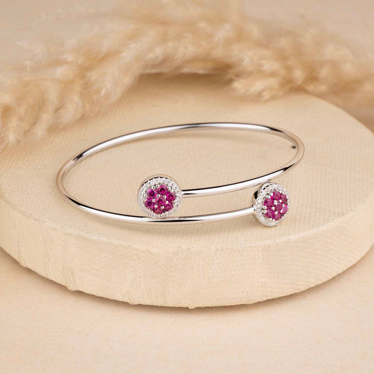 Floral Silver Cuff