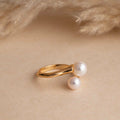 Gold Pearls Ring