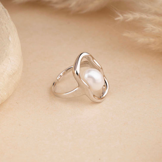 Silver Pearl Ring