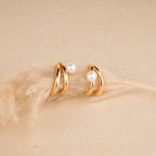 Gold Pearl Earrings
