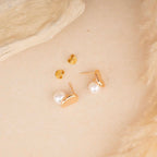 Gold Pearl Earrings