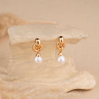 Gold Pearl Earrings