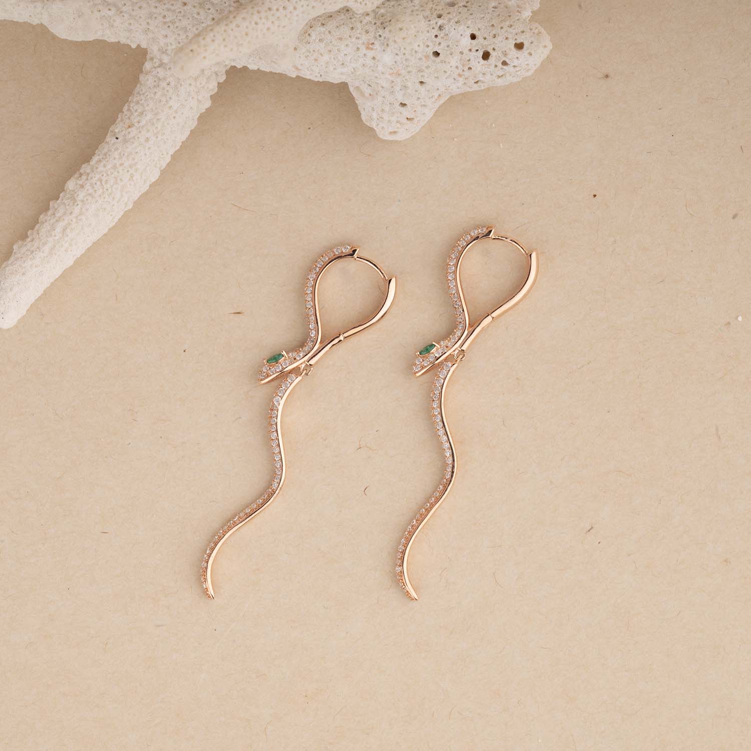 Dazzling Snake Earrings