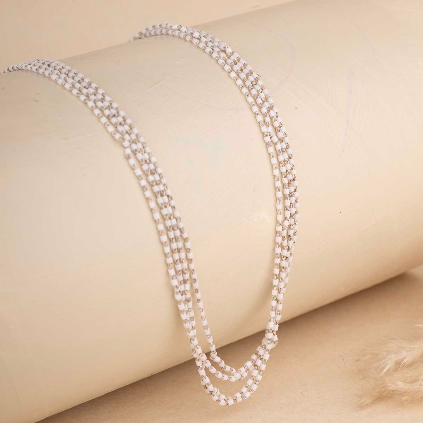 Minimal White Necklace