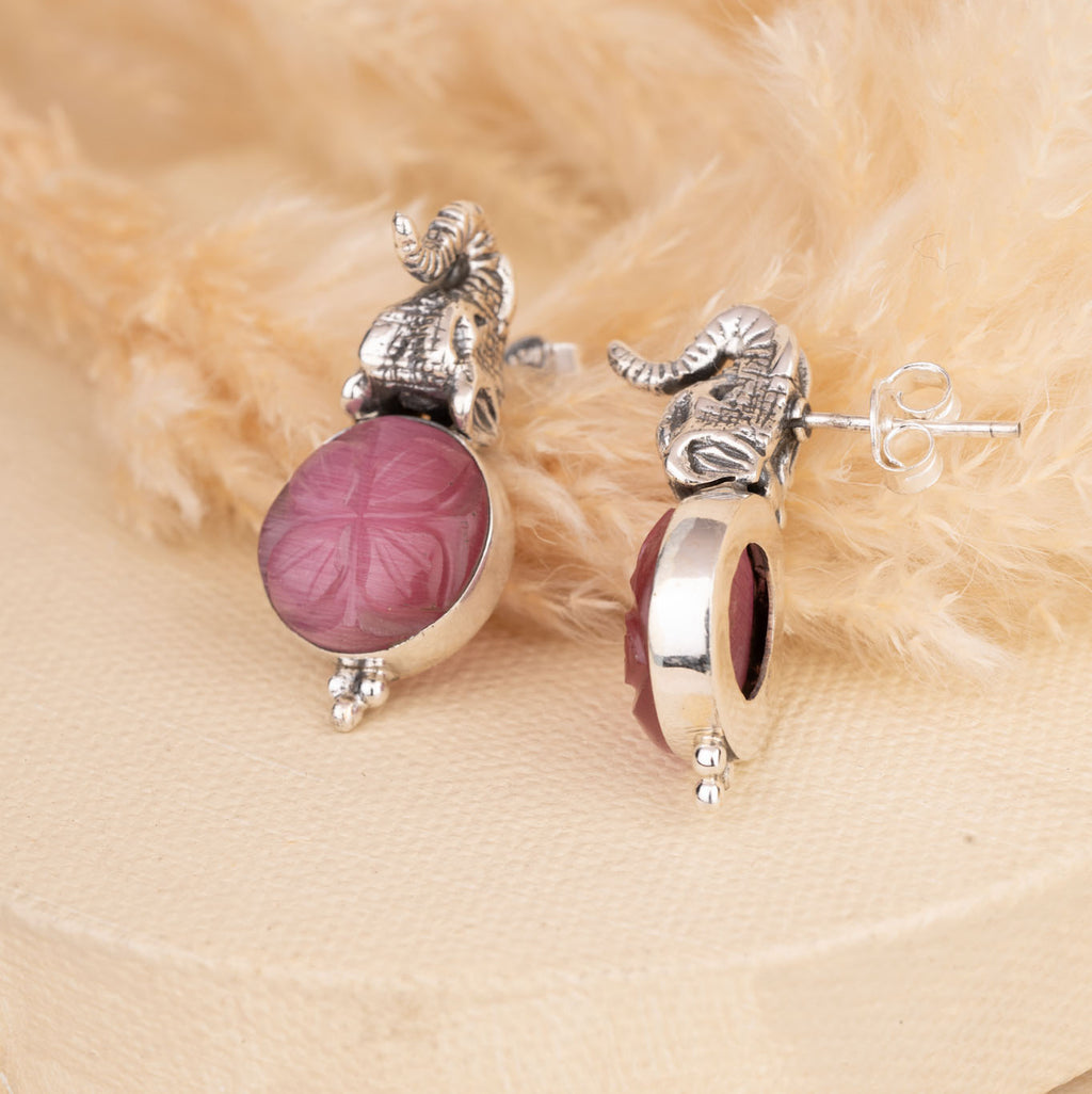 Elephant Silver Earrings