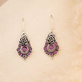 Oxidised Floral Earrings