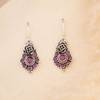 Oxidised Floral Earrings