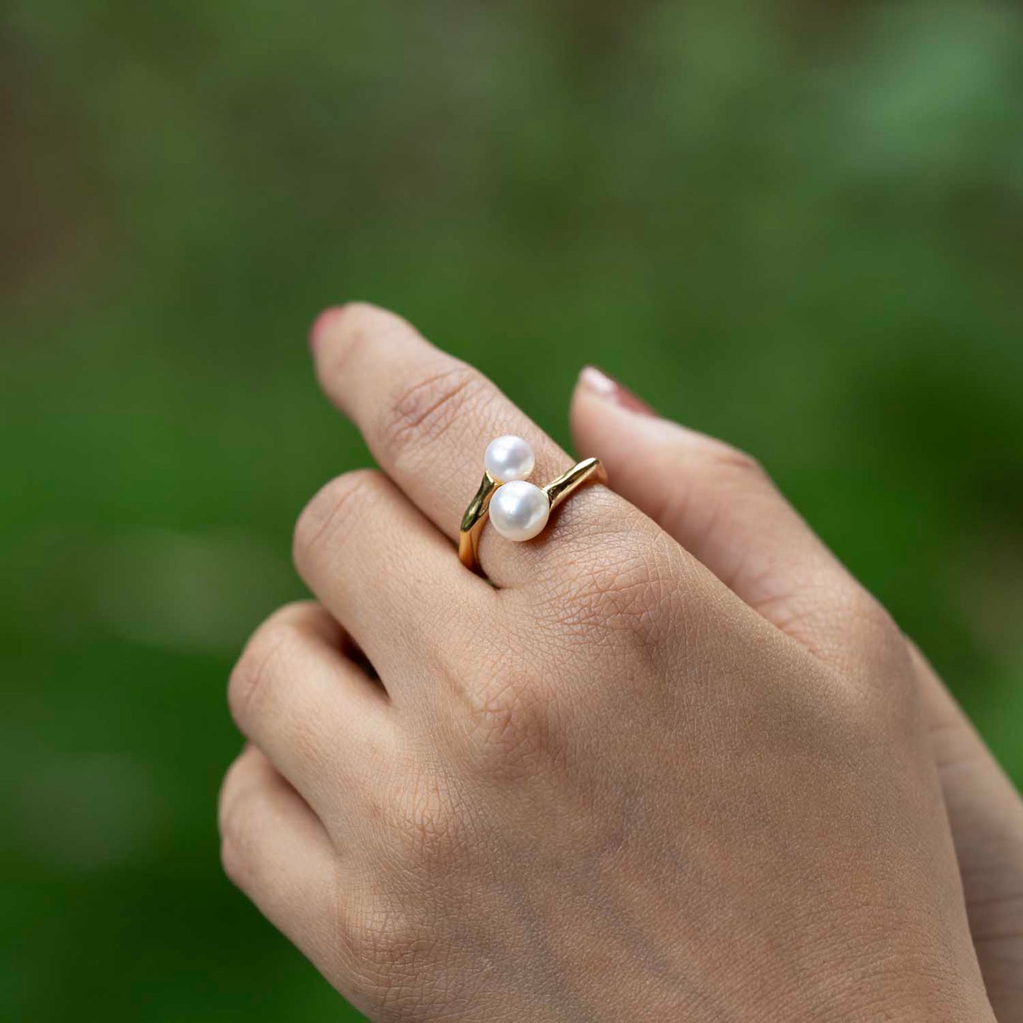Gold Pearls Ring