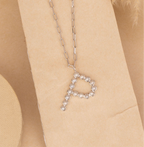 Silver Letter P Neck Chain