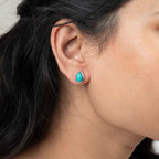 Silver Drop Studs