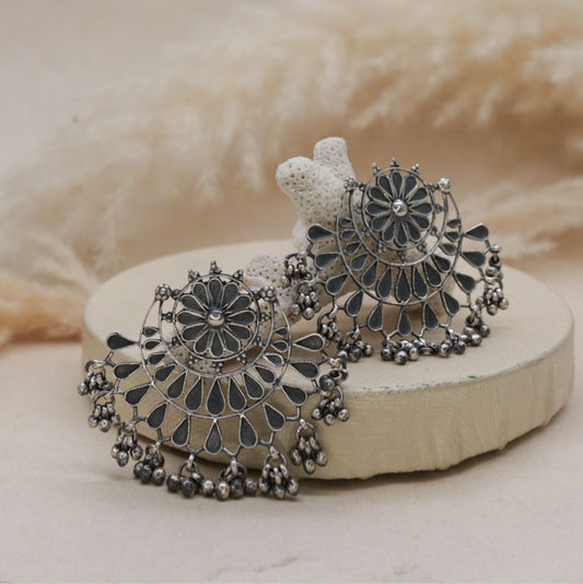 Silver Chandbali