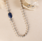 Elegant Blue Silver Necklace