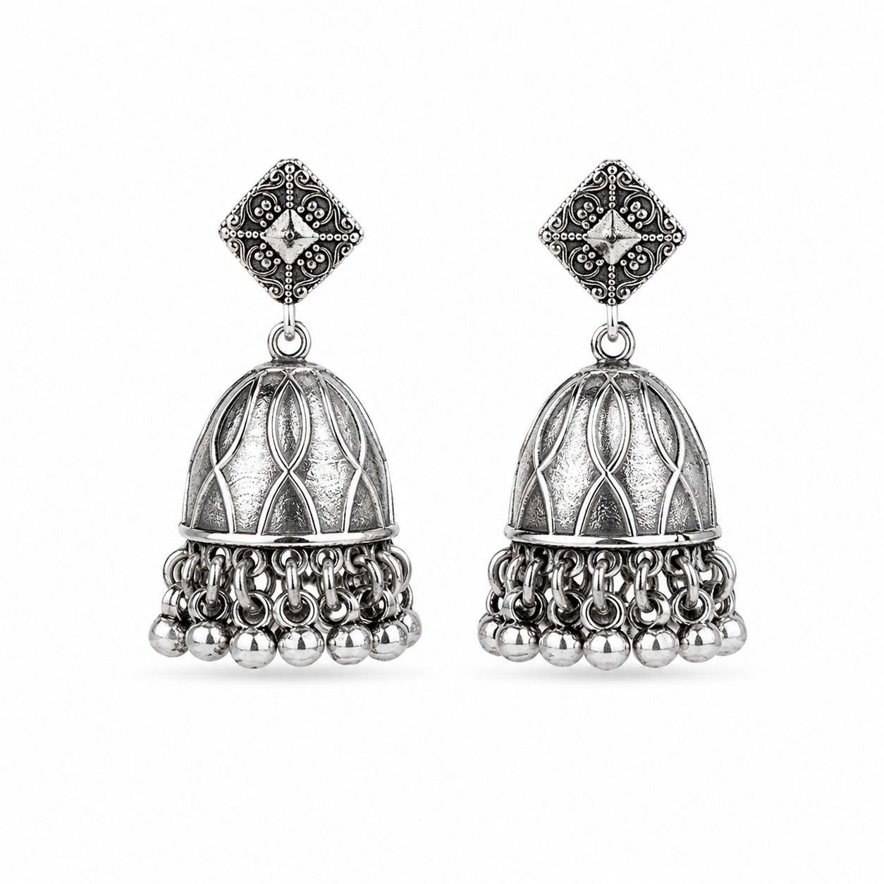 Silver Jhumka