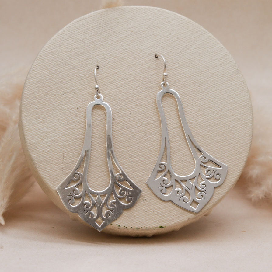 Silver Earrings.