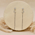 Silver Dangling Chains Earrings