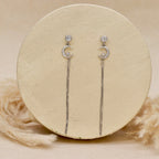 Silver Dangling Chains Earrings