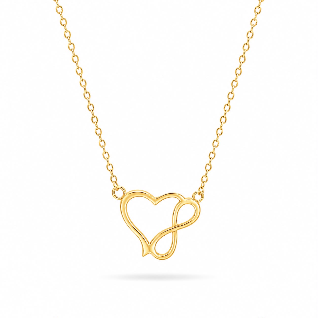 Golden Infinity Heart Neck Chain