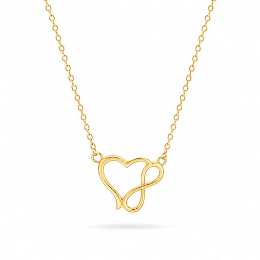 Golden Infinity Heart Neck Chain