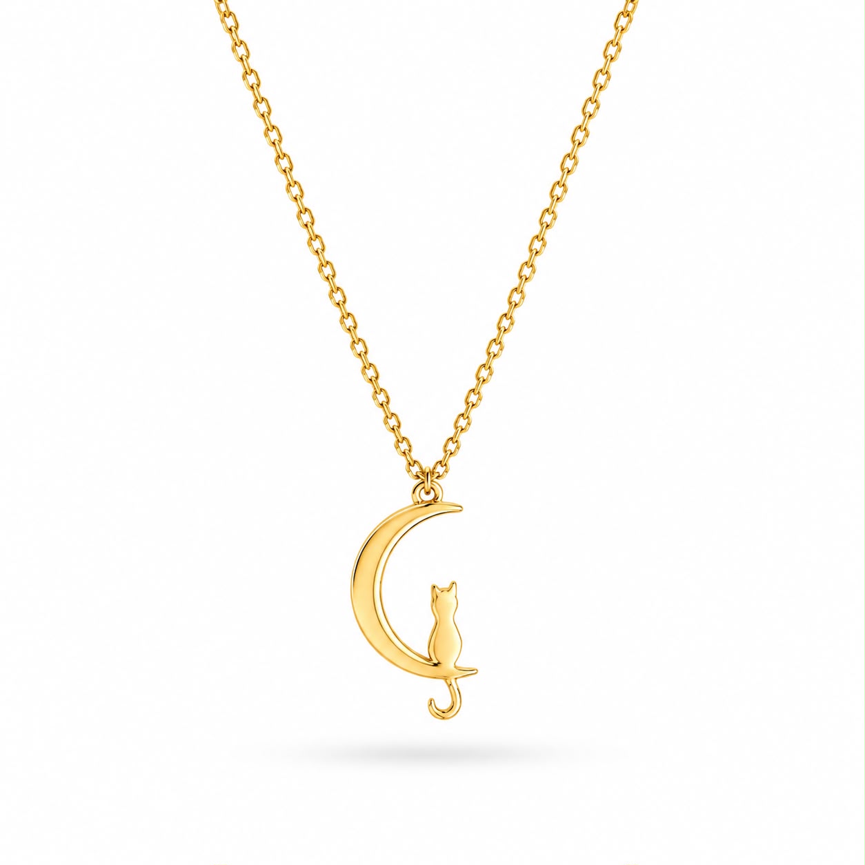 Golden Moon & Cat Neck Chain