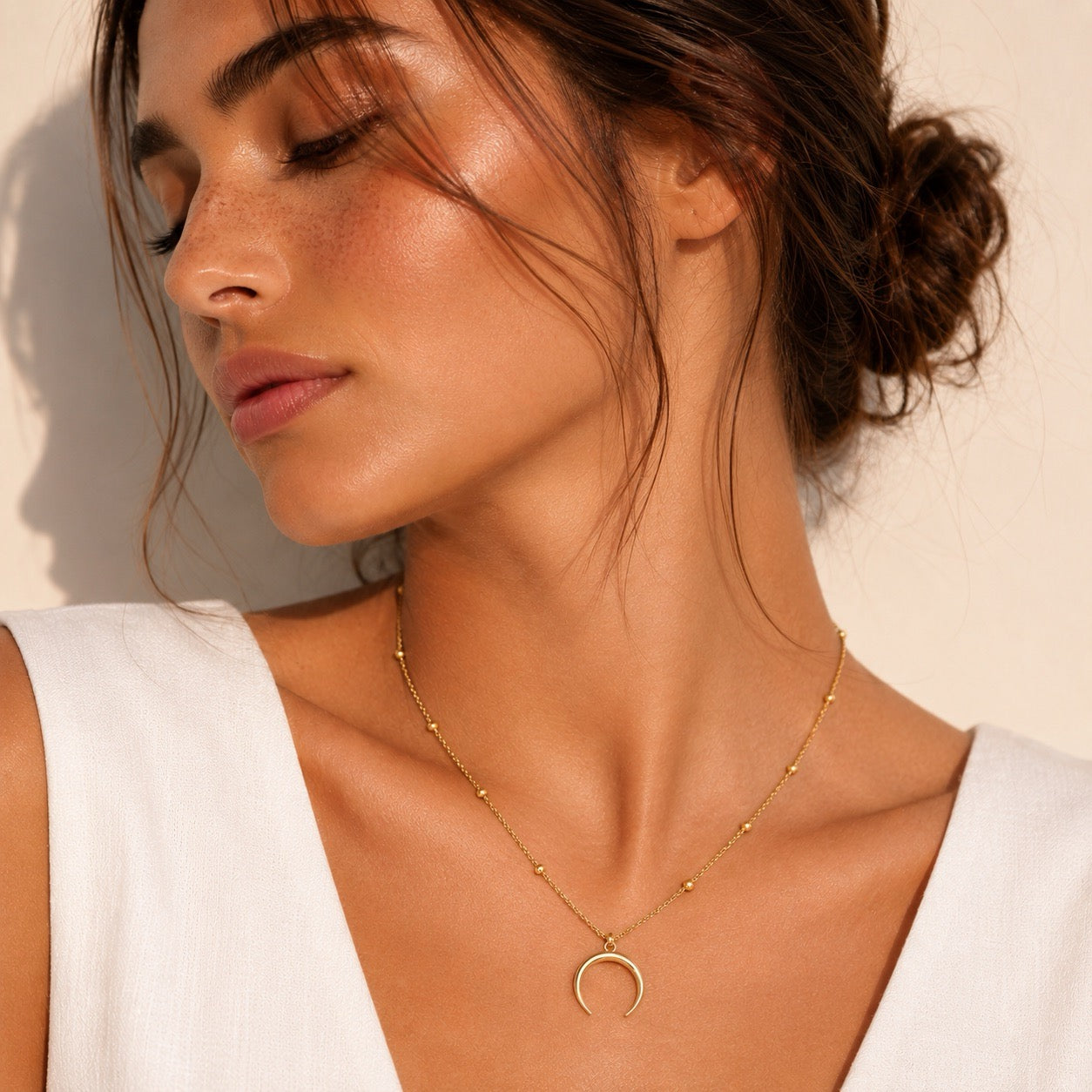 Golden Moon Neck Chain