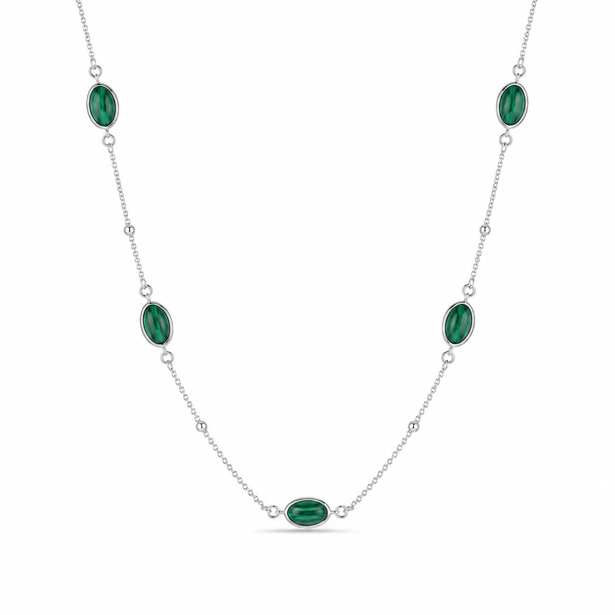 Silver Malachite Necklace