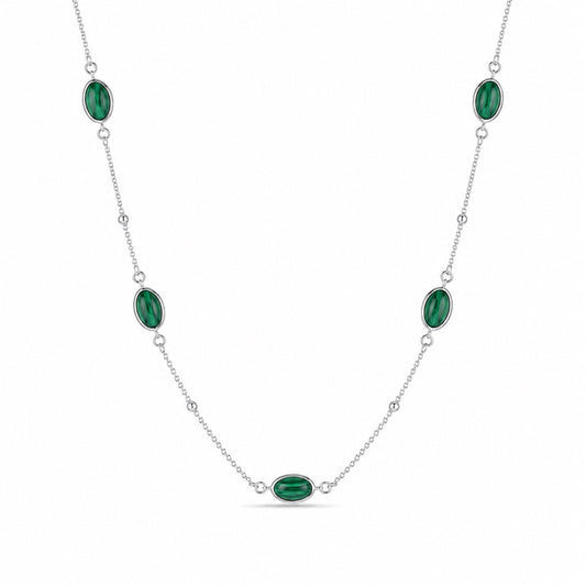 Silver Malachite Necklace