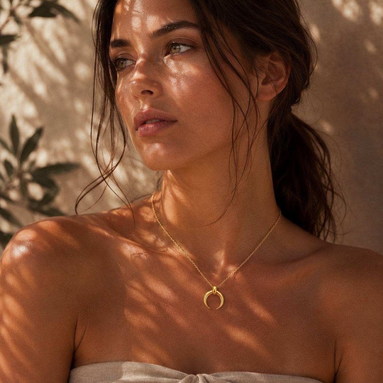 Golden Moon Necklace