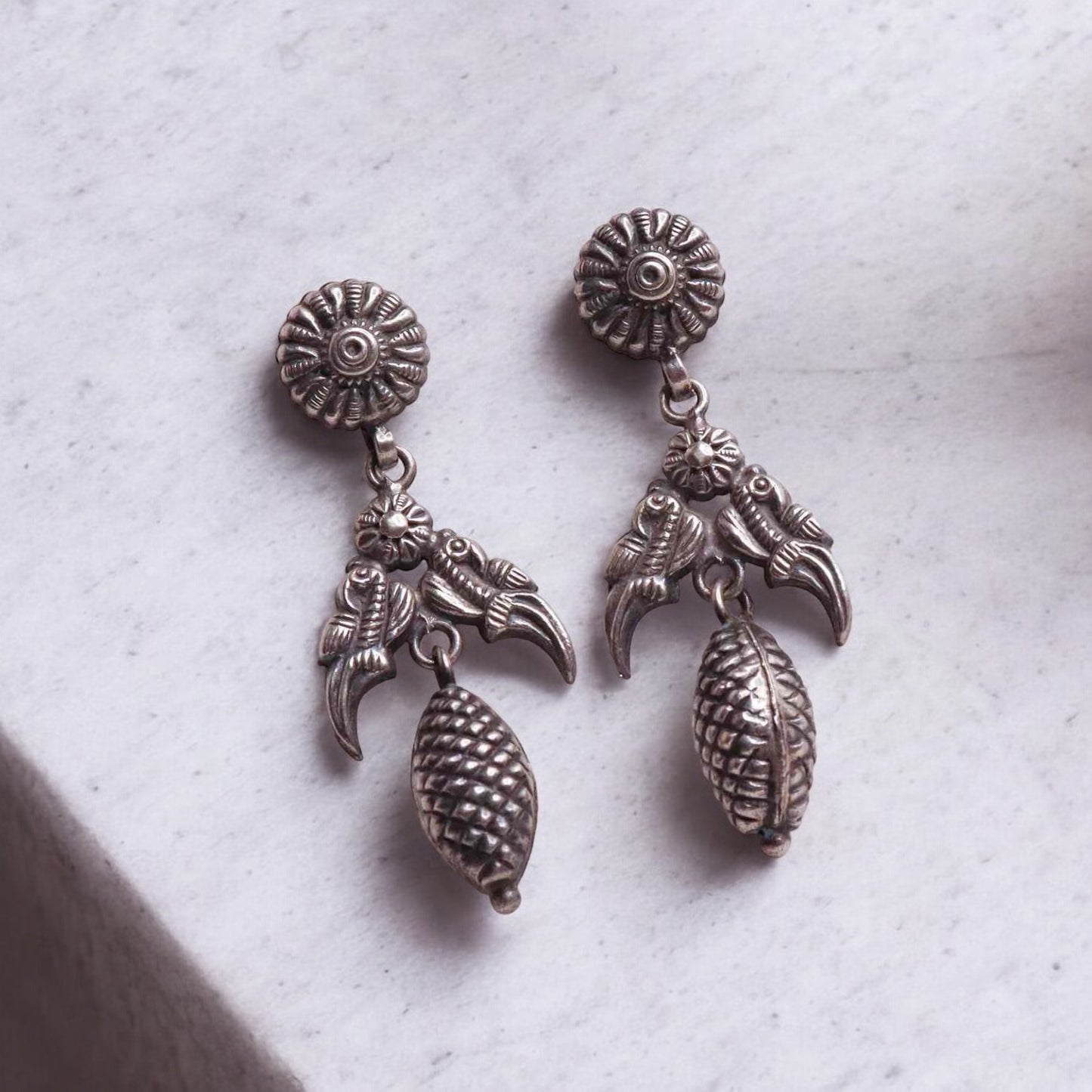 Silver Oxidised Earrings