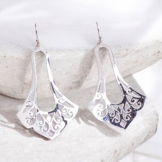 Silver Earrings.