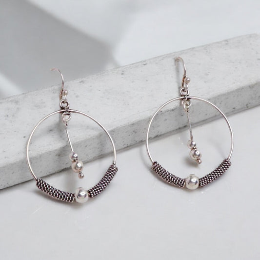 Silver Earrings.