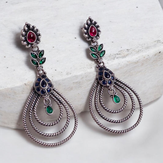 Silver oxidised Earrings