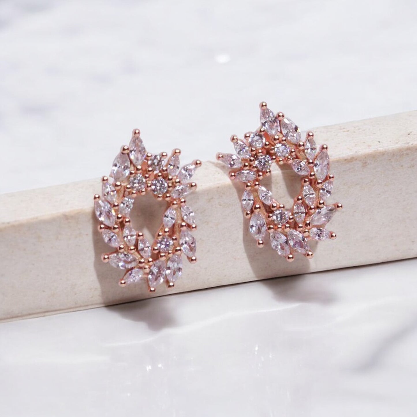 Sparkling CZ Silver Earrings