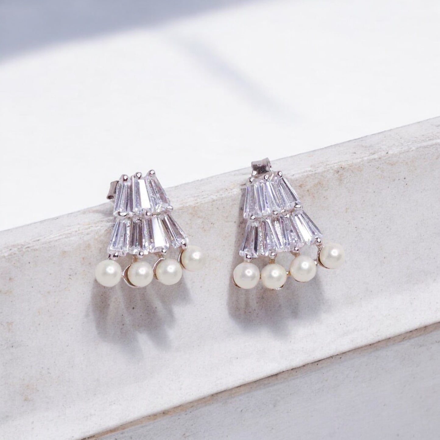 CZ And Pearl Studs